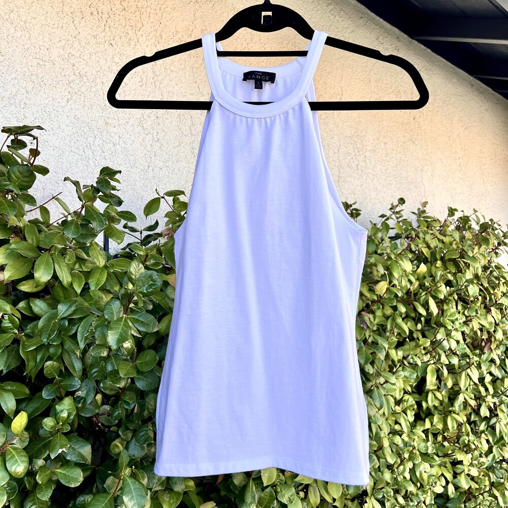 The Range Primary Ribbed Halter Top Ivory White Size Small fits Medium NWT - Picture 2 of 6